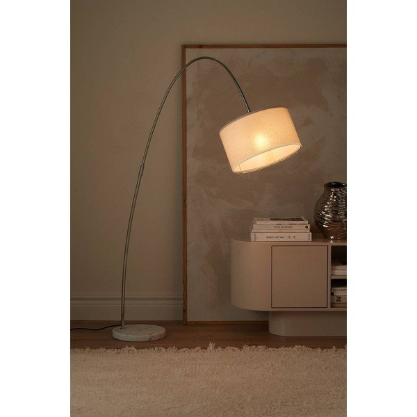 Biała tekstylna lampa stojąca z elastyczną konstrukcją (wysokość 145 cm) Arc – Ellos Home-image-2