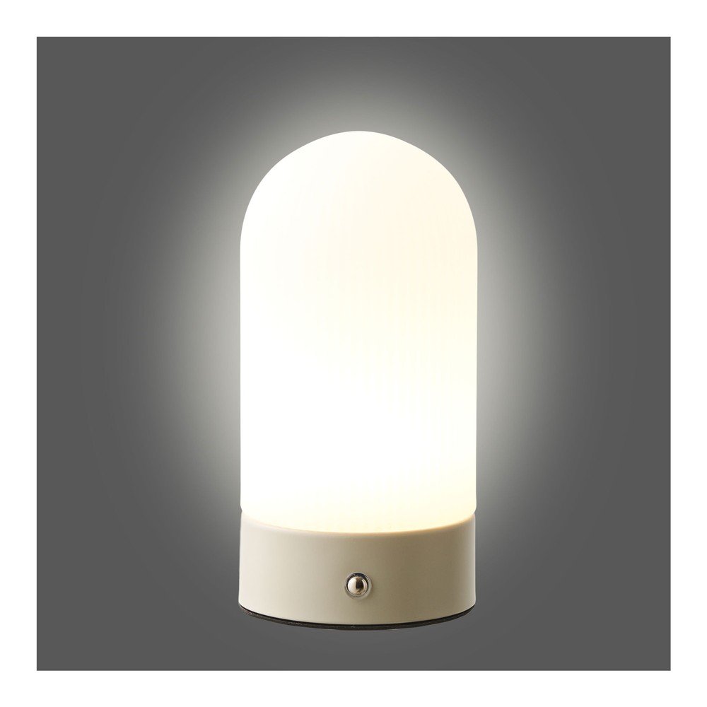 Biało-szarobrązowa metalowa lampa stołowa z plastikowym kloszem (wysokość 18 cm) Ashford – House Nordic (zdjęcie 4)