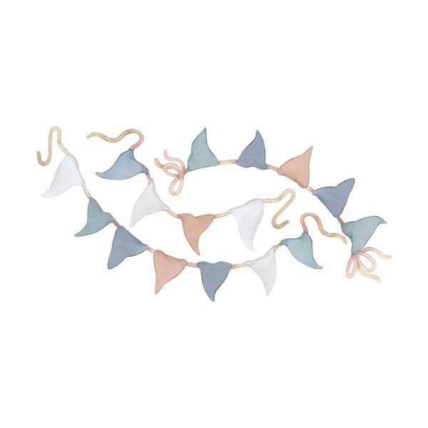 Zestaw naklejek dziecięcych 3 szt. 66x33 cm Pennant Garlands – Lilipinso