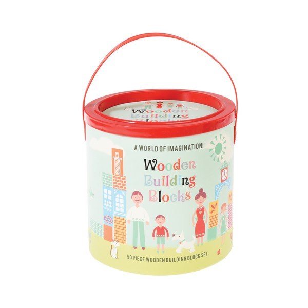 Zestaw 50 klocków drewnianych Rex London Brick Set-image-3