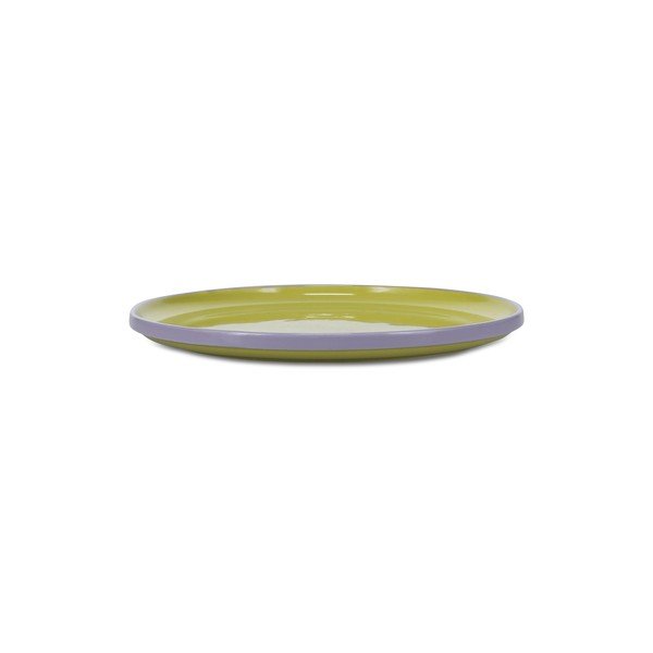 Zielony/fioletowy kamionkowy talerz ø 26 cm Duo – ONA-image-3
