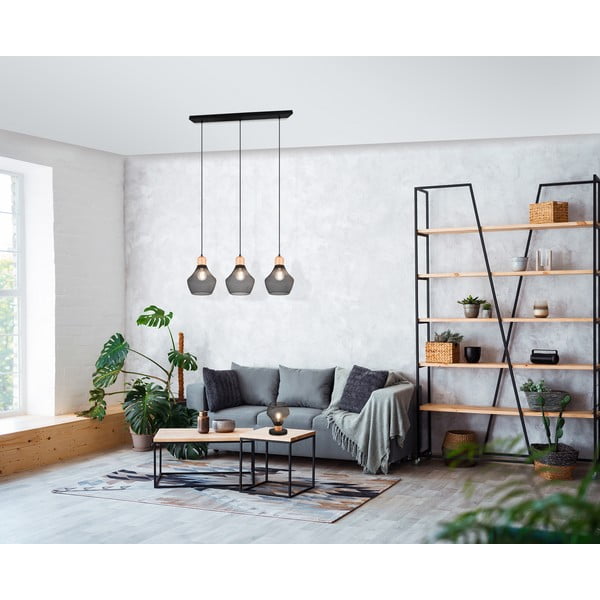 Czarna lampa stołowa z metalowym kloszem (wysokość 25 cm) Valeria – Reality-image-1