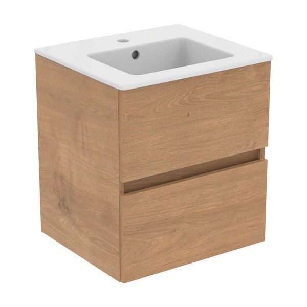 Wisząca szafka pod umywalkę w dekorze dębu 50x55 cm Eurovit+ – Ideal Standard-image-2