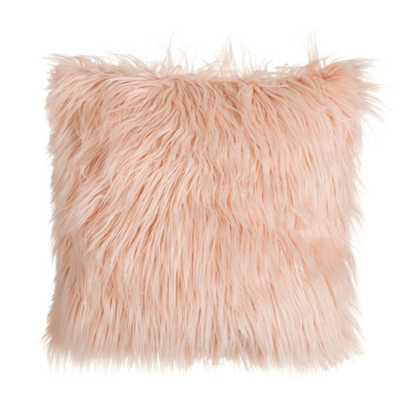 Różowa poduszka Ixia Chic Fur, 45x45 cm