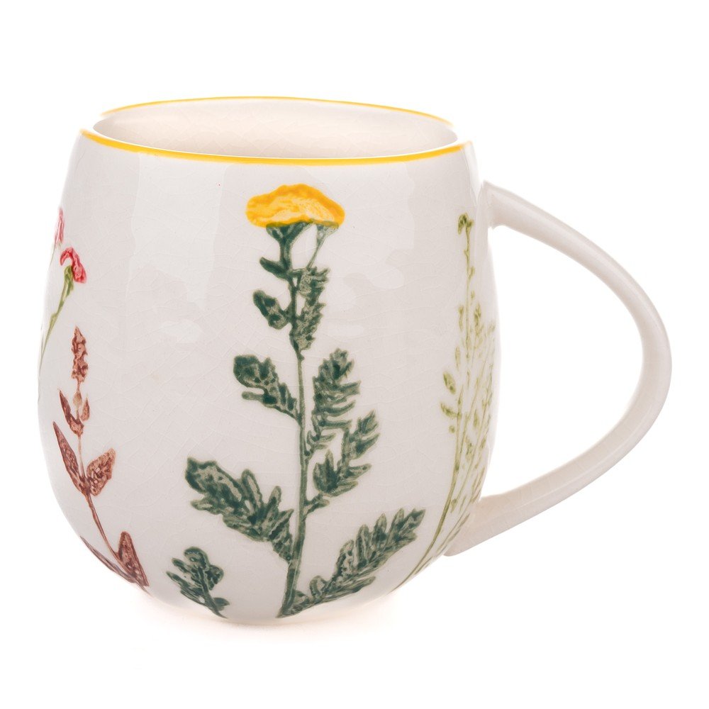 Biały porcelanowy kubek 500 ml Flower Garden – Dakls