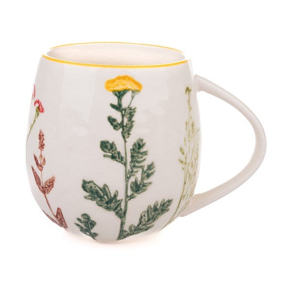 Biały porcelanowy kubek 500 ml Flower Garden – Dakls