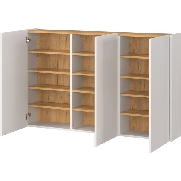 Kremowa szafka w dekorze dębu 138x87x25 cm Libbiano – Germania-image-2