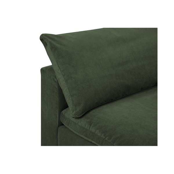 Ciemnozielona narożna część sztruksowej sofy modułowej Windsor & Co Sofas Galaxy, prawostronna-image-1