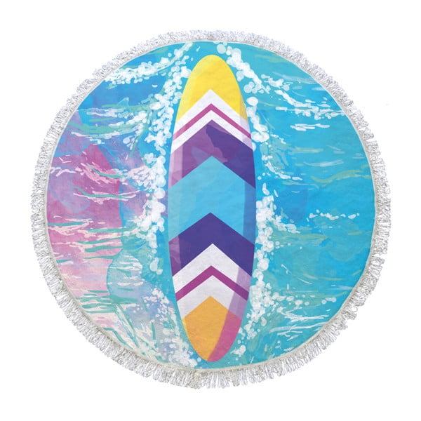 Okrągły ręcznik Surf Surf Surf, ⌀ 105 cm