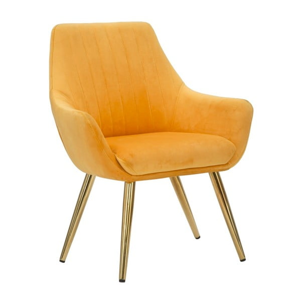 Pomarańczowe tapicerowane krzesło z podłokietnikami Mauro Ferretti Poltrona
