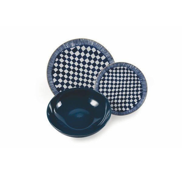 18-częściowy komplet naczyń z porcelany i kamionki VDE Tivoli 1996 Blue Masai-image-2