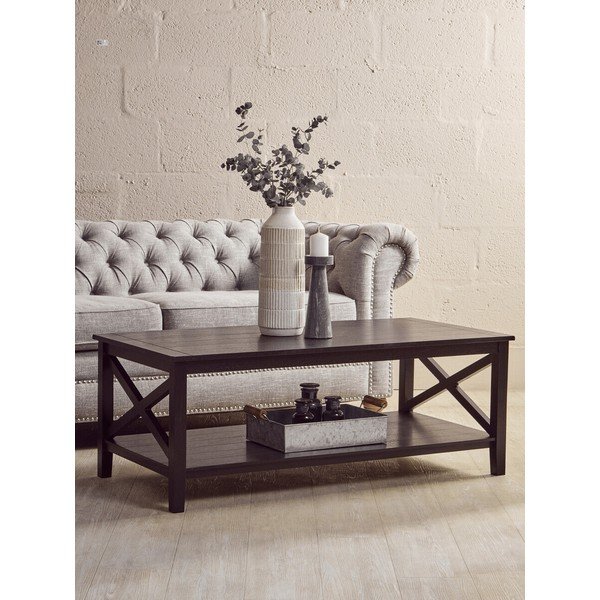 Czarny stolik 60x120 cm Heritage – Premier Housewares-image-3