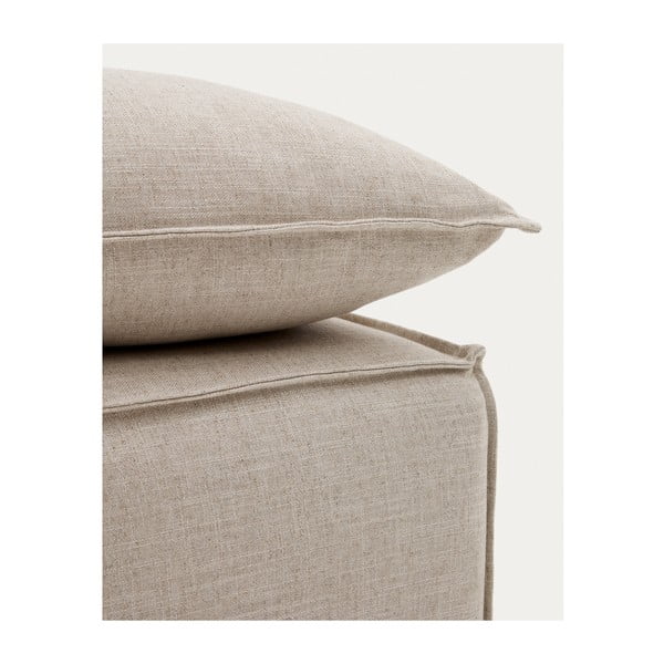 Beżowy lniany podnóżek Anarela – Kave Home-image-1