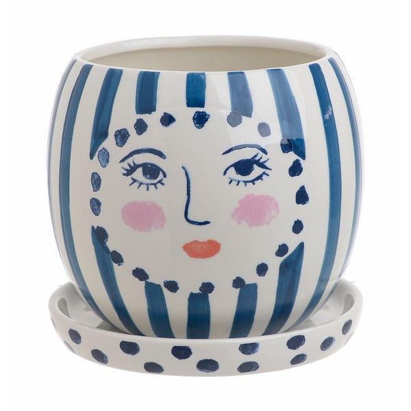 Doniczka ceramiczna InArt White Lady, ⌀ 15 cm