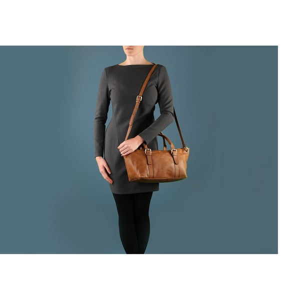 Damska torebka skórzana Poppy Vintage Treacle-image-1