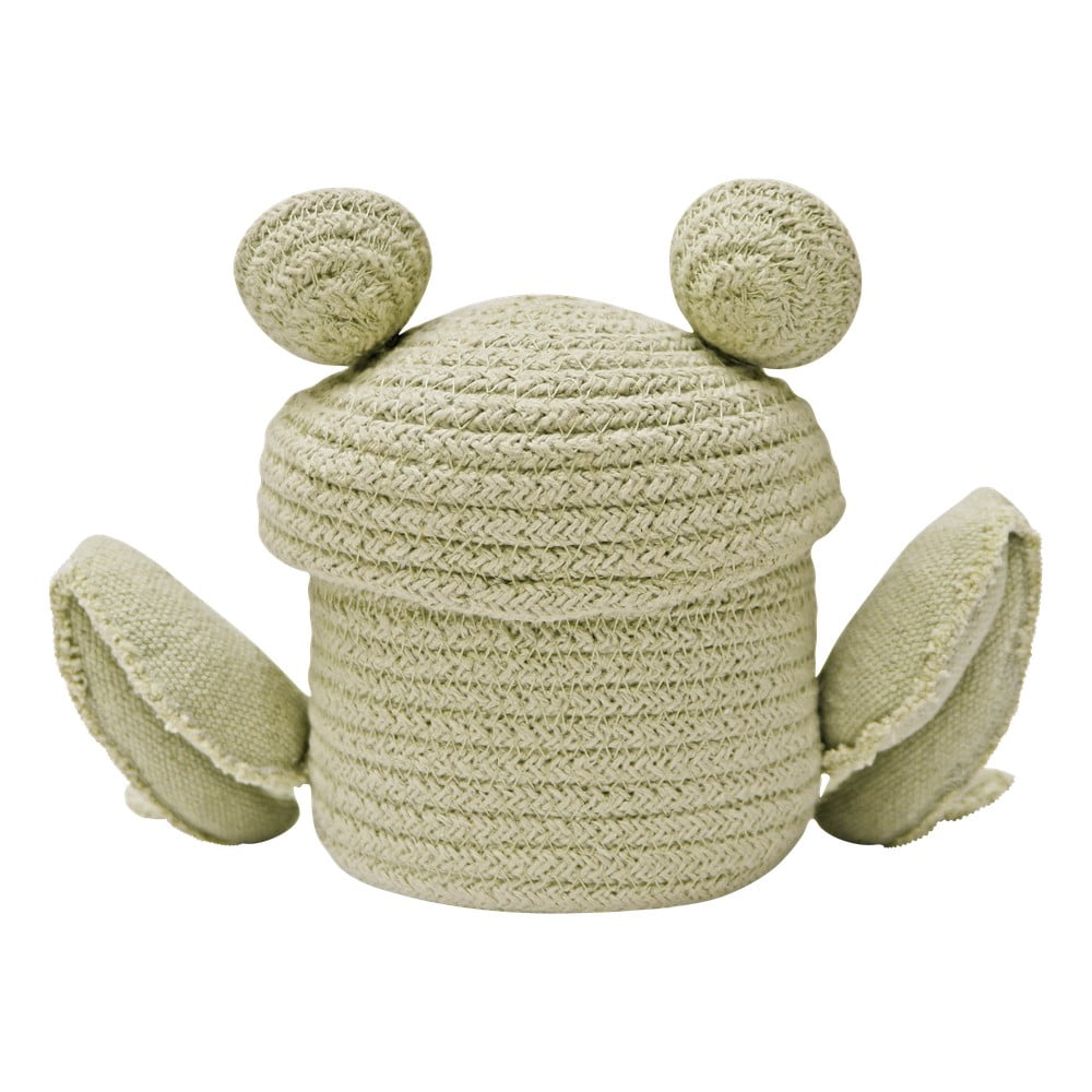 Zielony tekstylny dziecięcy kosz na zabawki ø 15x15 cm Mini Fred the Frog – Lorena Canals (zdjęcie 5)