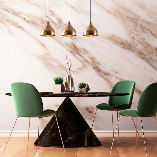 Lampa wisząca w kolorze złota z metalowym kloszem Tattoo – Opviq lights-image-1