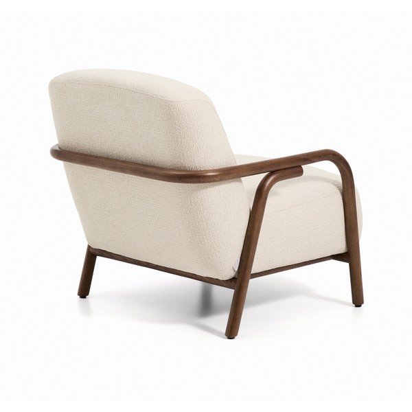 Beżowy fotel z tkaniny szenilowej Sylo – Kave Home-image-4