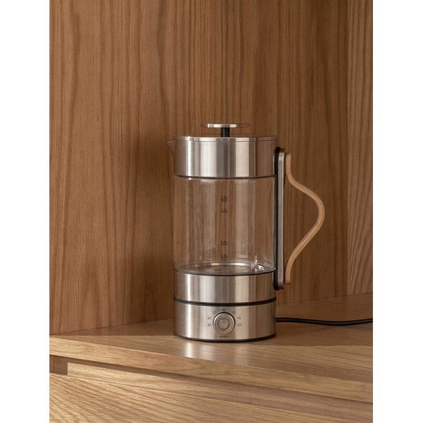 Szklany czajnik elektryczny w kolorze srebra 1,2 l Emma – Stelton-image-2