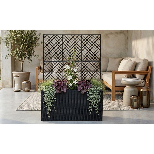 Czarna doniczka ogrodowa Bonami Essentials Wall-image-3