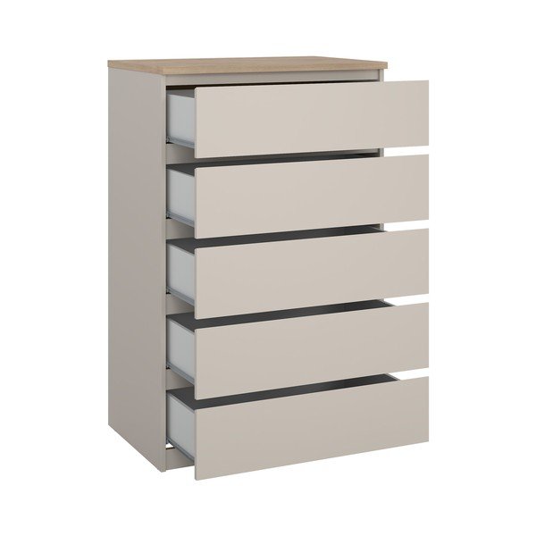 Kremowa komoda 77x121x50 cm Naia – Tvilum-image-3
