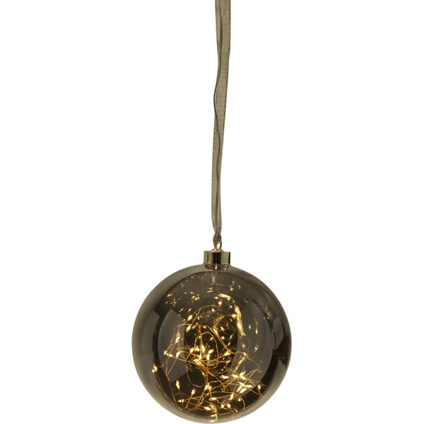 Ciemnoszara świąteczna dekoracja świetlna ø 15 cm Glow – Star Trading