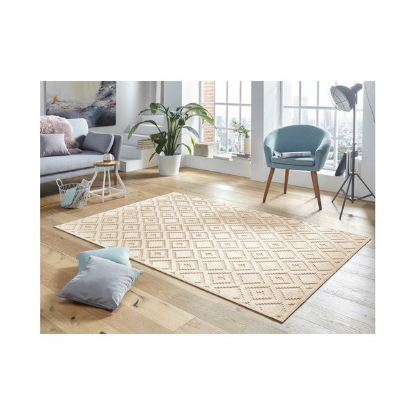 Kremowy dywan z wiskozy Mint Rugs Iris, 120x170 cm-image-3