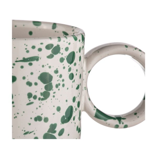 Biało-zielone kamionkowe kubki zestaw 2 szt. 450 ml Carnival – Ladelle-image-3