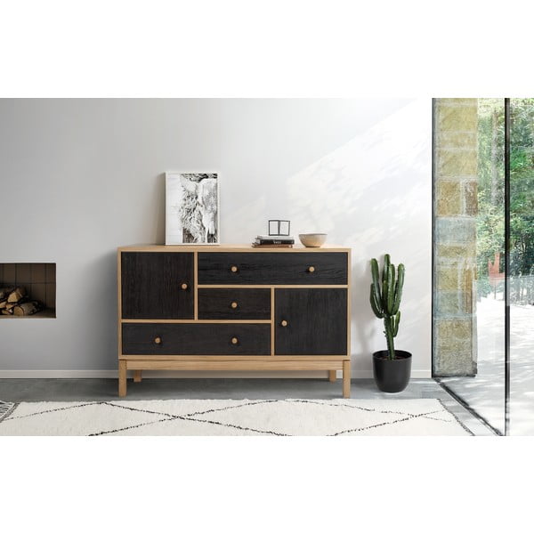 Czarno-brązowa komoda Woodman AbbeyWood-image-1