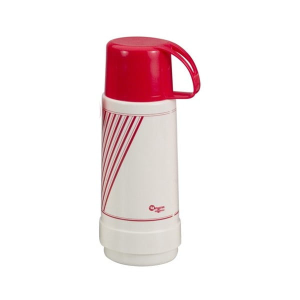 Czerwono-biała butelka termiczna Metaltex Vacuum, 750 ml