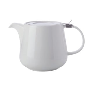 Biały porcelanowy dzbanek do herbaty z sitkiem Maxwell & Williams Basic, 600 ml