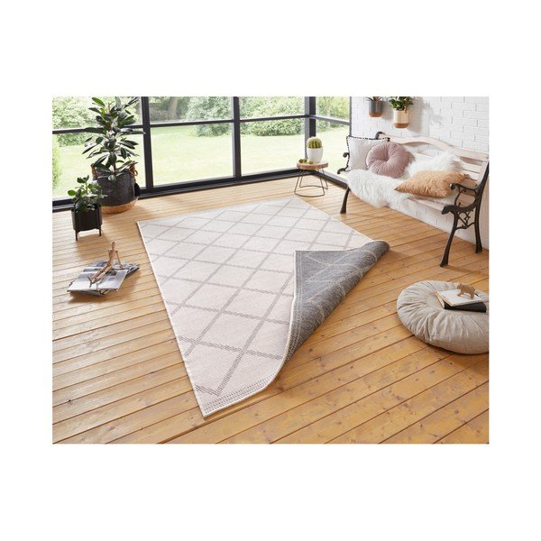 Szaro-kremowy chodnik dwustronny odpowiedni na zewnątrz Bougari Corsica, 80x350 cm-image-1