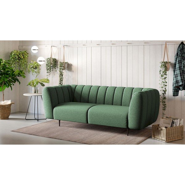 Ciemnozielona sofa 210 cm Shel – Ghado-image-1
