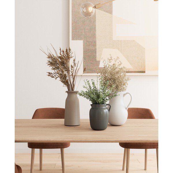 Beżowy ceramiczny ręcznie wykonany wazon (wysokość 30 cm) Bia – Artevasi-image-1