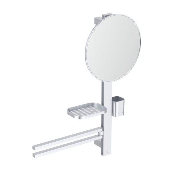 Lustro z półką/z wieszakiem ścienne ø 33 cm ALU+ – Ideal Standard-image-2