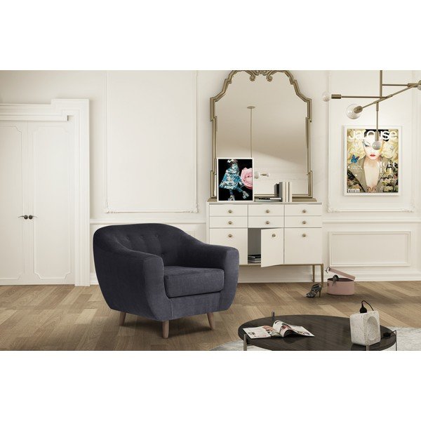 Czarny fotel Jalouse Maison Vicky-image-1