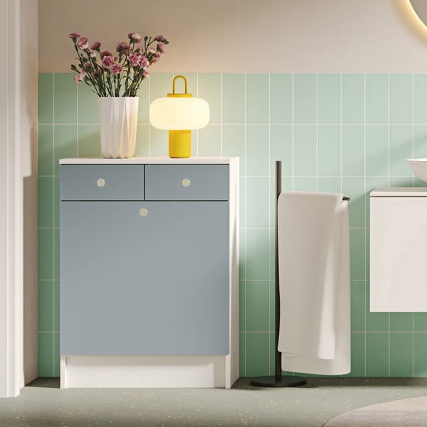 Biało-szara szafka łazienkowa 60x82 cm Combi – TemaHome-image-1
