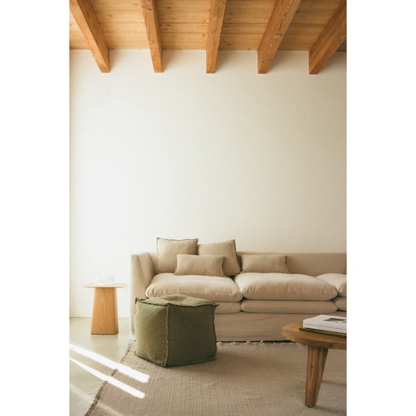 Worek do siedzenia w kolorze khaki Handloom – Lorena Canals-image-1