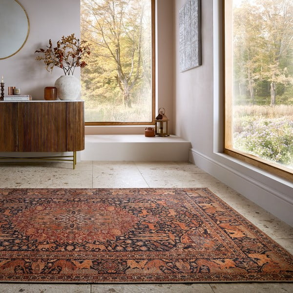 Bordowy dywan odpowiedni do prania 190x290 cm Nico Global – Flair Rugs-image-1