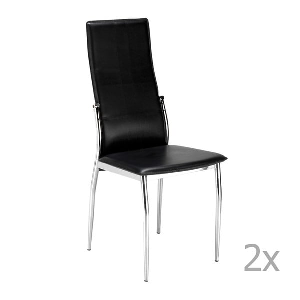 Zestaw 2 czarnych krzeseł 13Casa Rederi