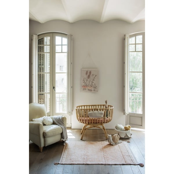 Jasnoróżowy bawełniany dywan tkany ręcznie odpowiedni do prania 120x160 cm Bloom Rose – Lorena Canals-image-3