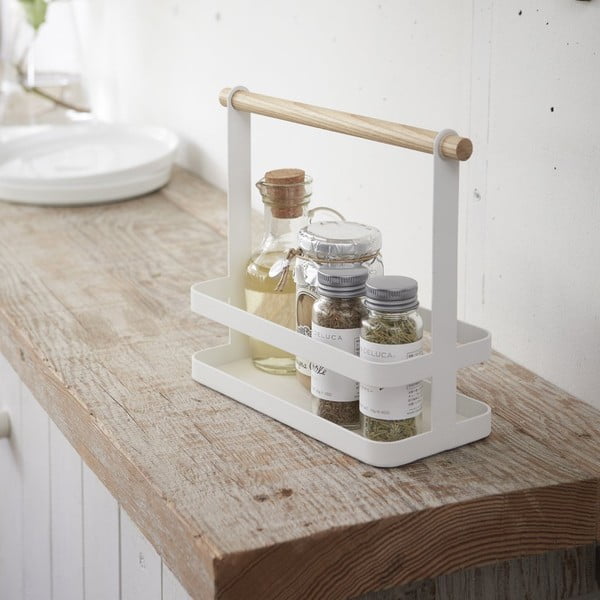 Biały stojak na przyprawy YAMAZAKI Tosca-image-1