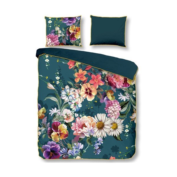 Morska pościel dwuosobowa z satyny bawełnianej 240x220 cm Novara – Descanso