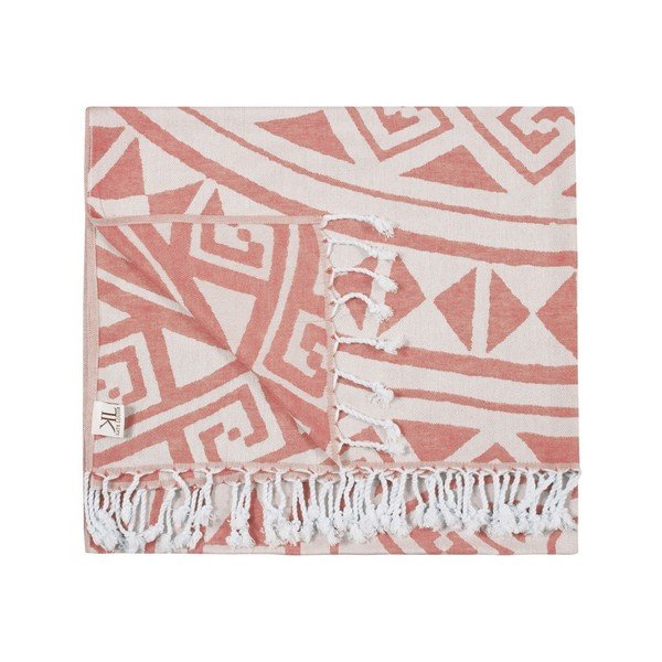 Pomarańczowy ręcznik hammam Kate Louise Mirabelle, 165x100 cm-image-3