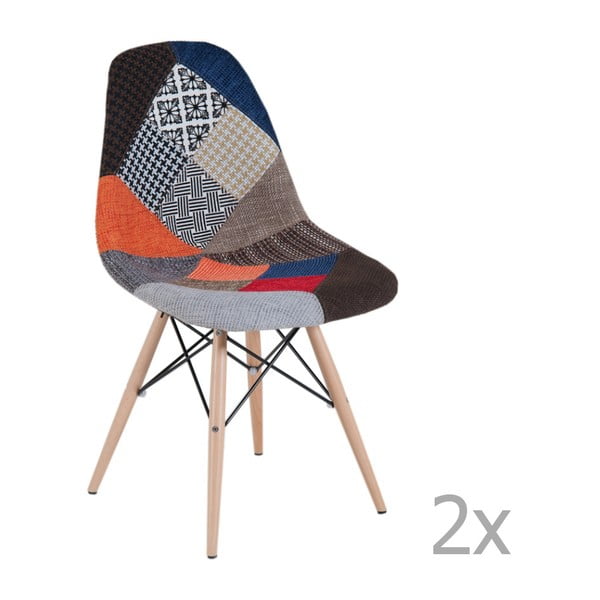 Zestaw 2 patchworkowych krzeseł Castagnetti Arle