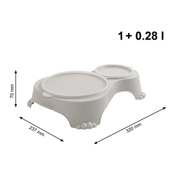 Beżowa plastikowa miska z pokrywą dla zwierząt Sally – Rotho-image-4