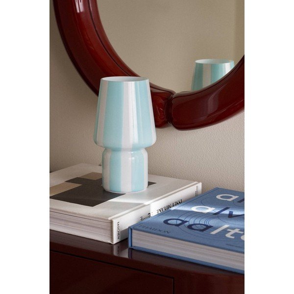 Biała/niebieska szklana lampa stołowa (wysokość 21,5 cm) Carlo – Ellos Home-image-2