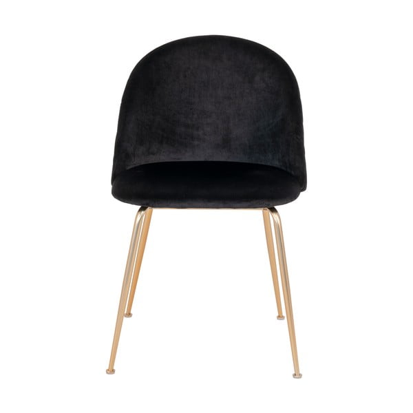 Czarne aksamitne krzesła zestaw 2 szt. Geneve – House Nordic-image-1