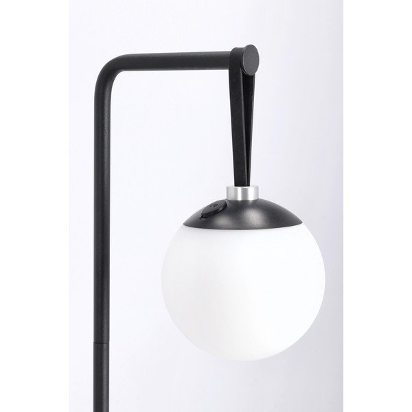 Czarna lampa stojąca LED ze ściemniaczem z plastikowym kloszem (wysokość 140 cm) Balmony – Bizzotto-image-3