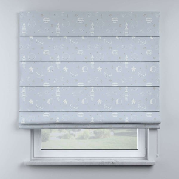 Niebieskoszara roleta dziecięca 170x130 cm Magic – Yellow Tipi-image-4